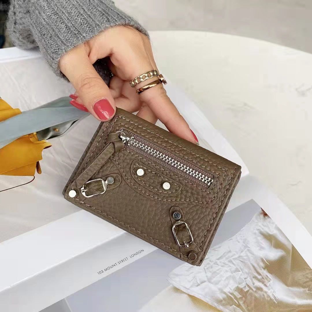 Women's Short Thin Soft Leather Korean Trendy Handbags