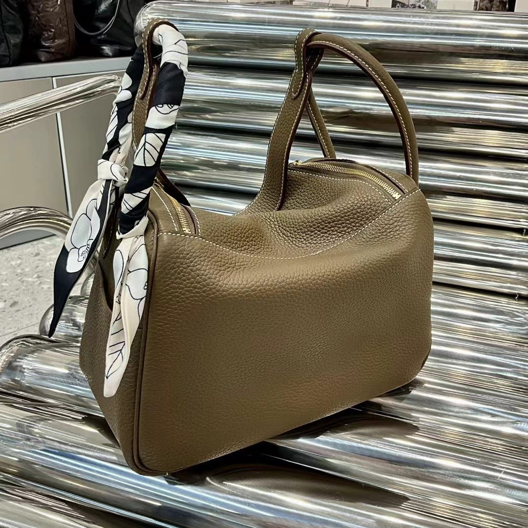 Women's Cowhide Lindy Litchi Pattern High Quality Shoulder Bags