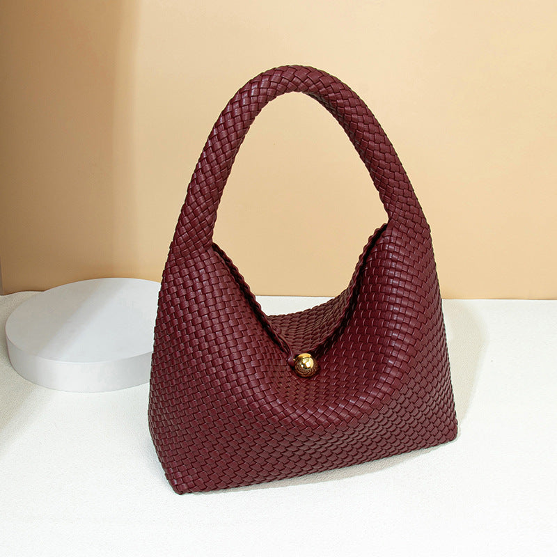 Fashion Large Capacity Hand-woven Dumpling Selenodont Armpit Bags
