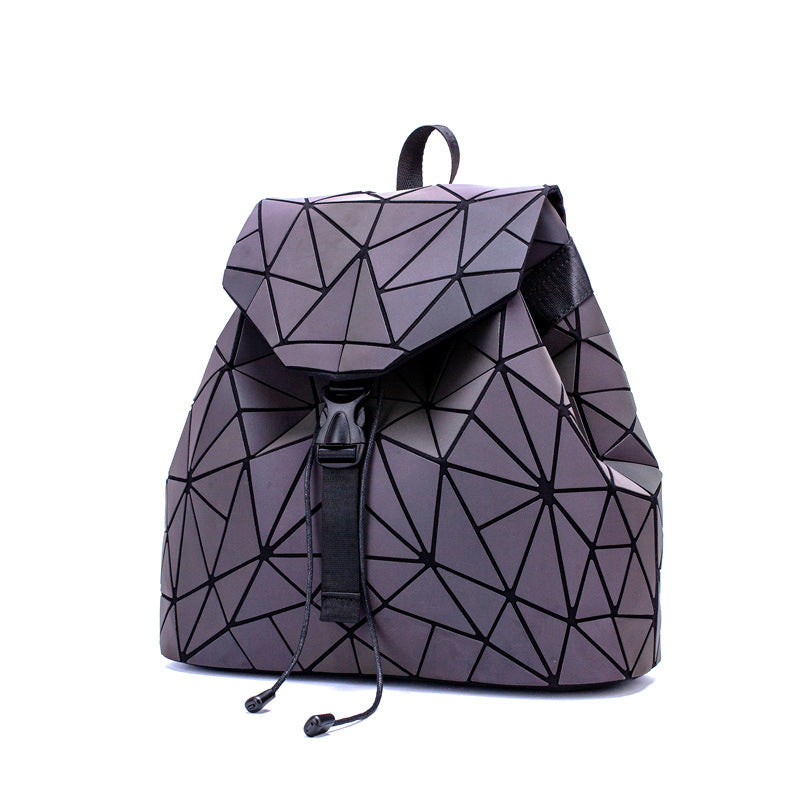 Women's Geometric Rhombus Luminous Korean Style Backpacks