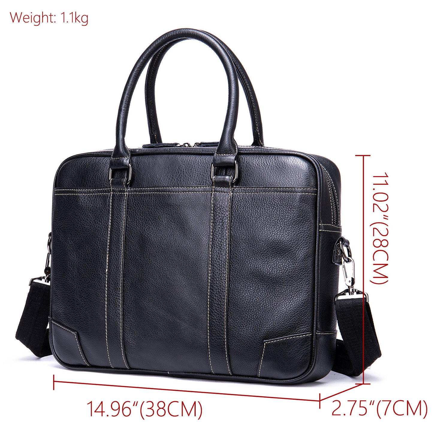 Men's Leather Large Capacity Inch Computer Business Men's Handbags