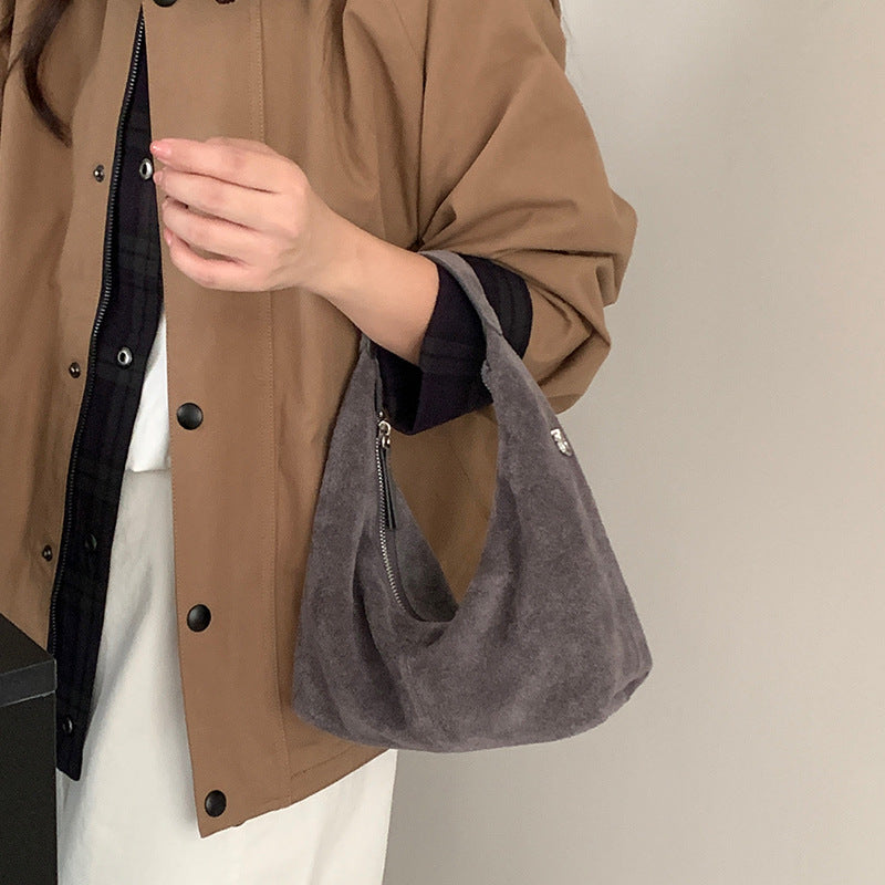 Women's Dumpling Retro Style Genuine Leather Niche Crossbody Bags