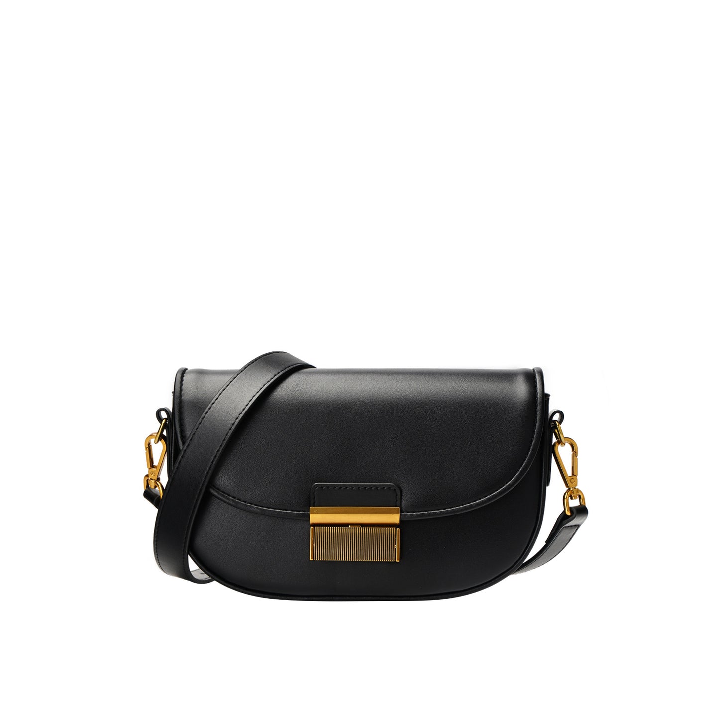 Women's Spring Genuine Leather Saddle Design Fashion Crossbody Bags