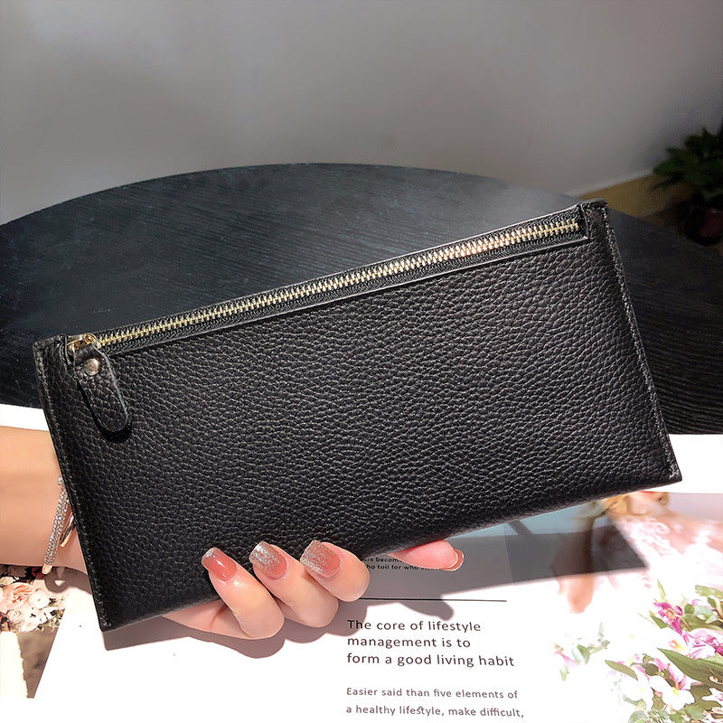 Women's Genuine Leather First Layer Cowhide Thin Ladies Wallets
