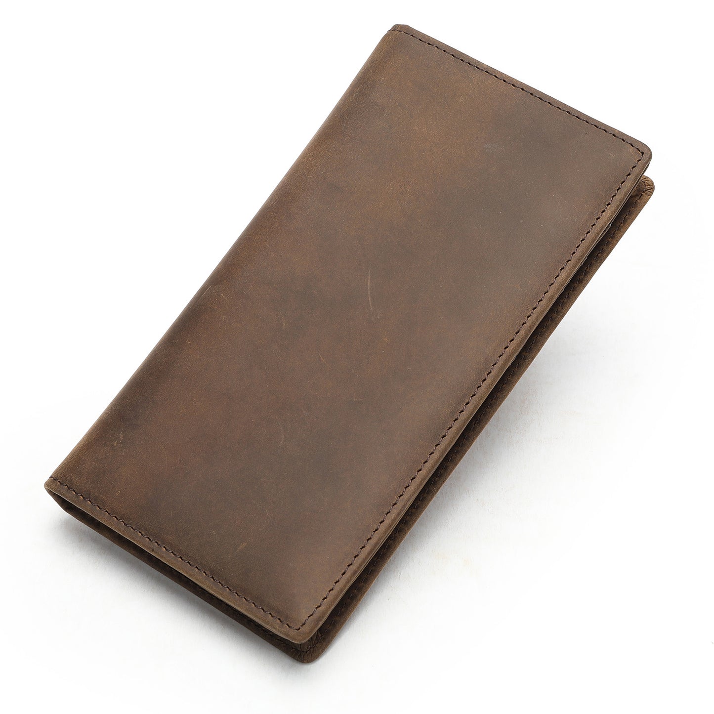 Men's Long High-grade First Layer Cowhide Retro Full Bags