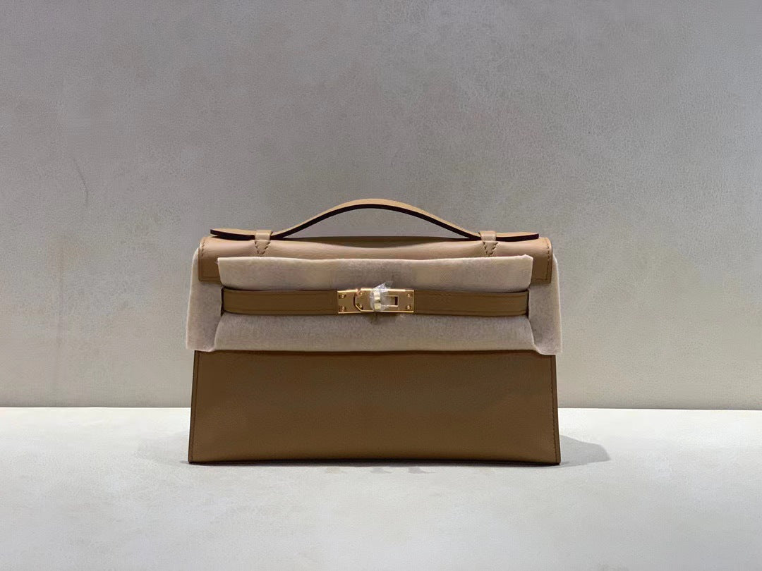 Handmade Wax Line Cowhide Mini Advanced Handbags