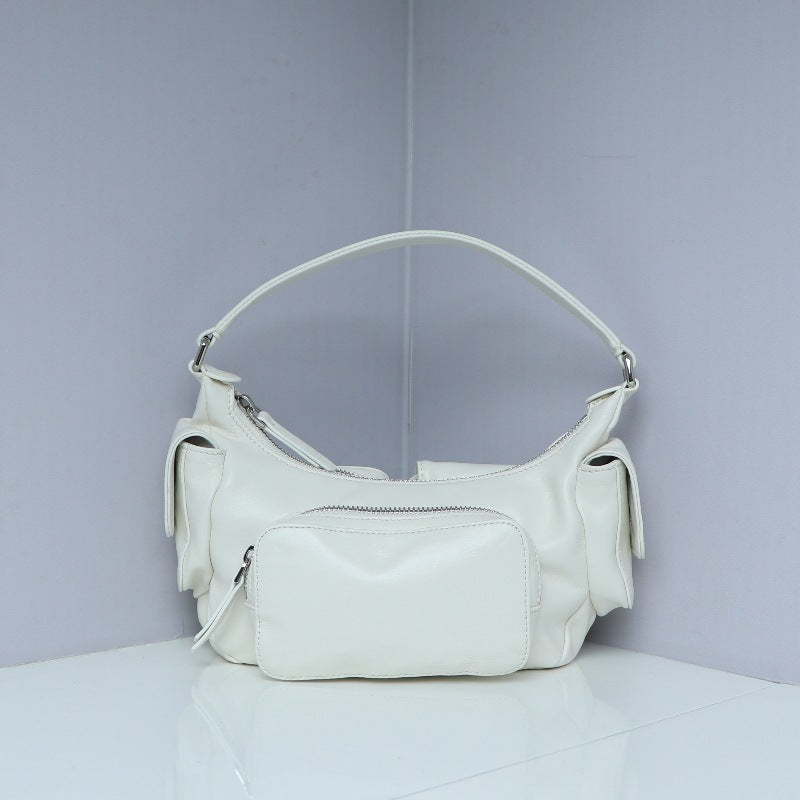 Women's High Quality Super Popular Pocket Cool High-grade Lambskin Underarm Armpit Bags