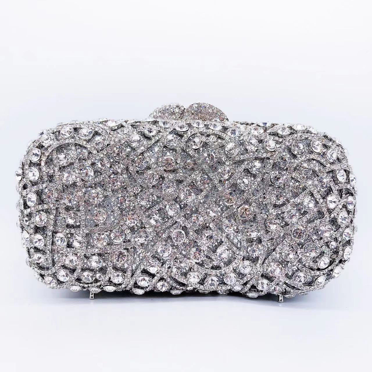 Women's Wei Mermaid Order Diamond Hollow Rhinestone Evening Bags