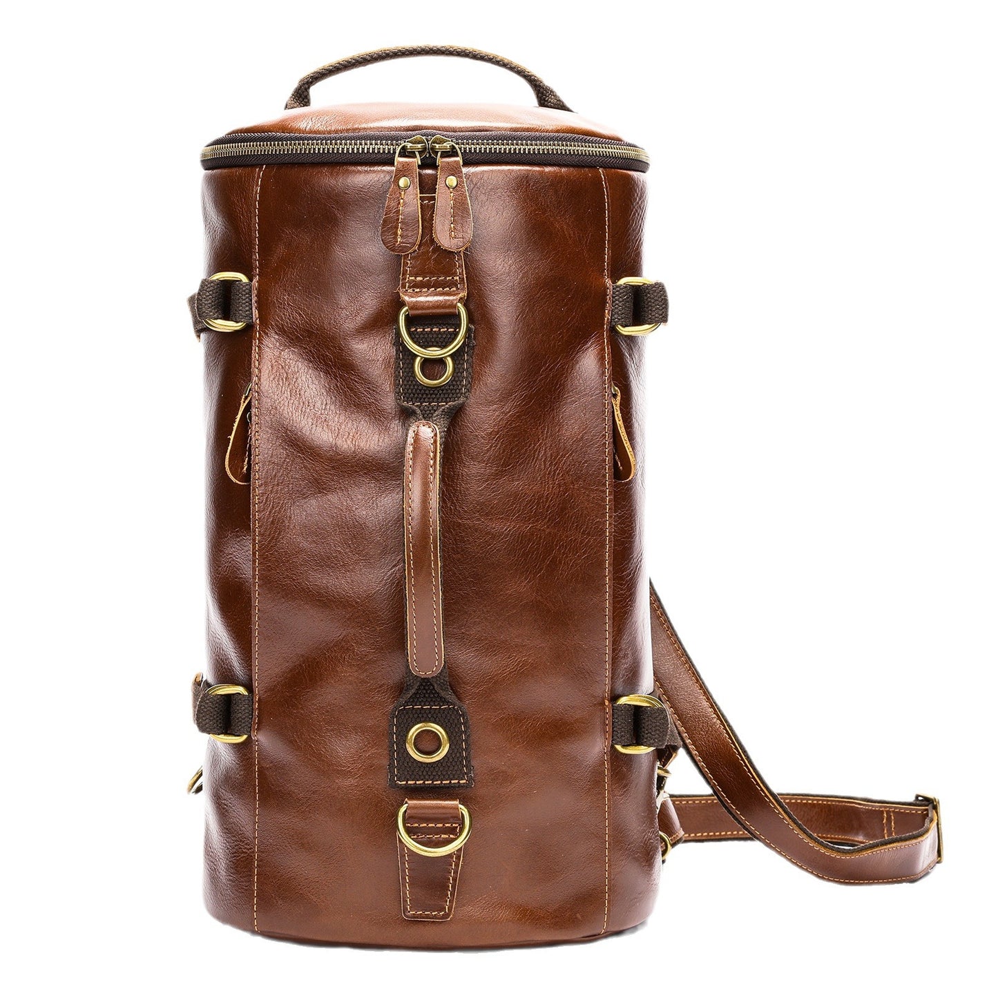 Men's Large Capacity Leather Personalized Traveling First Backpacks