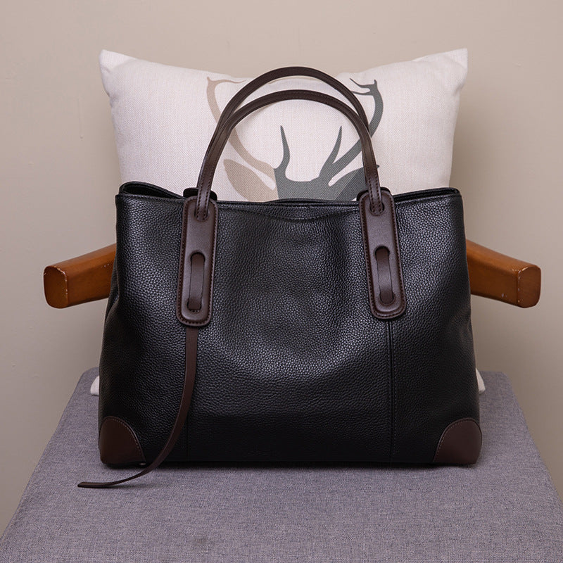 Women's Large Capacity Trendy High Sense Soft Leather Shoulder Bags