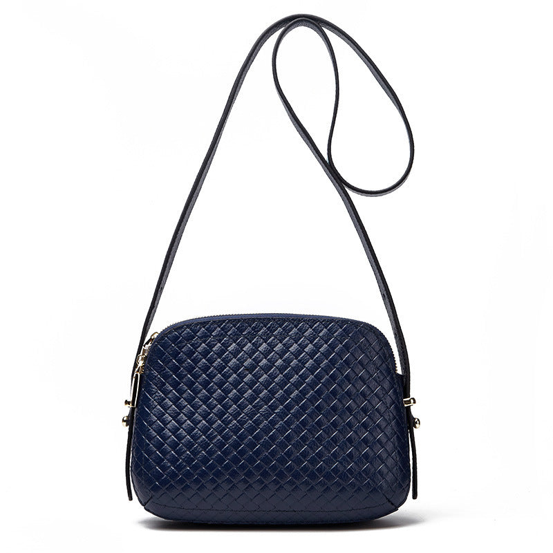 Women's Authentic Leather Weave Fashion Cattlehide Mom Bags