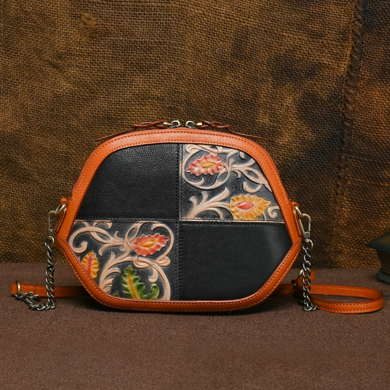 Retro Embossing Dye Penetration Fashion Shell Iron Bags