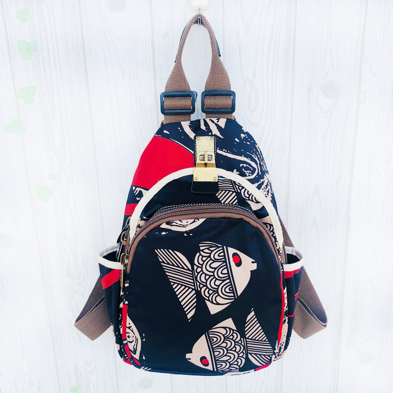 Women's Ethnic Style Oxford Cloth Large Capacity Backpacks