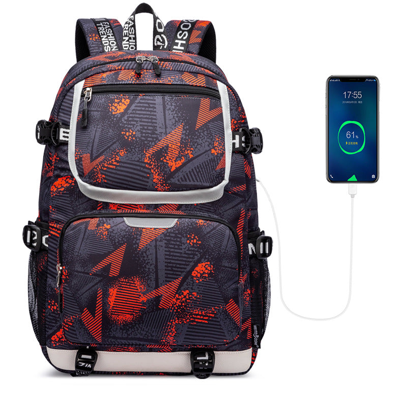 Large Capacity Oxford Cloth Street Leisure Backpacks