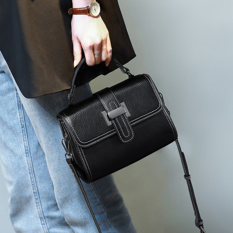 Women's Commuter Fashionable High-grade Genuine Leather Portable Crossbody Bags