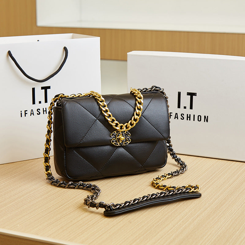 Women's Rhombus Genuine Leather Cloud Chain High-grade Crossbody Bags