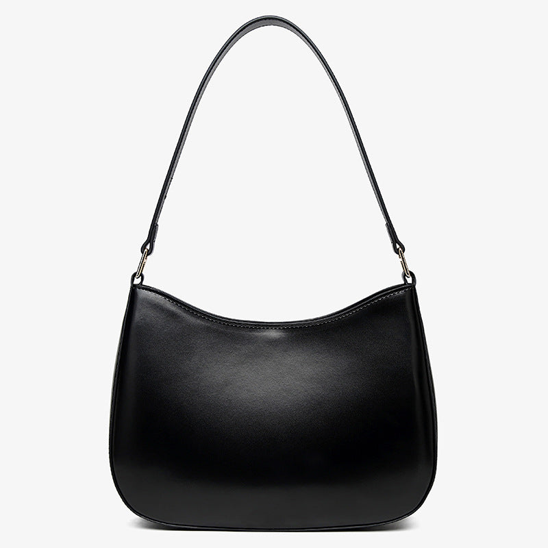 Women's Genuine Leather Underarm High Sense Baguette Armpit Bags