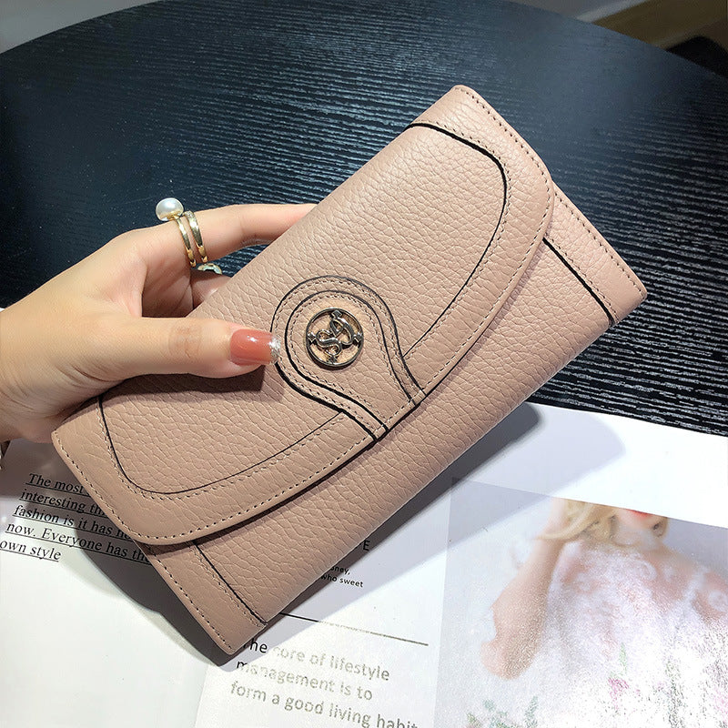 Women's Leather Long Large Capacity Mobile Versatile Card Holder
