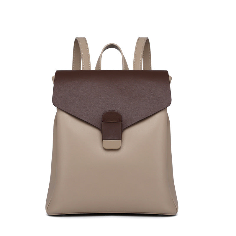 Women's Stylish Lightweight High-grade Cowhide Leather Summer Backpacks