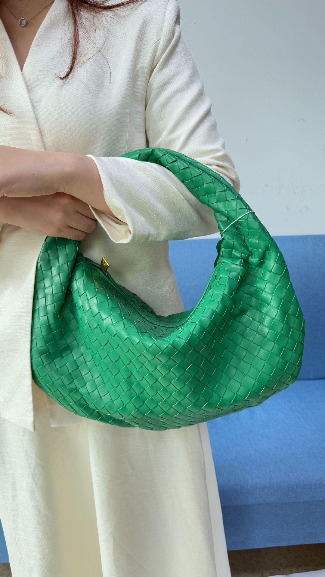 Women's Denim Woven Hand Holding One Underarm Handbags
