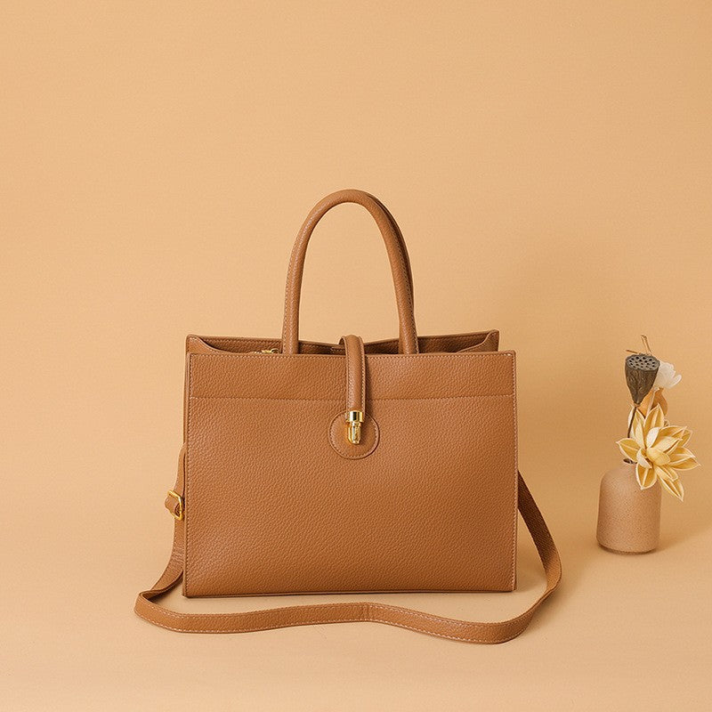 Women's Large Capacity Textured Simple Commute Handbags