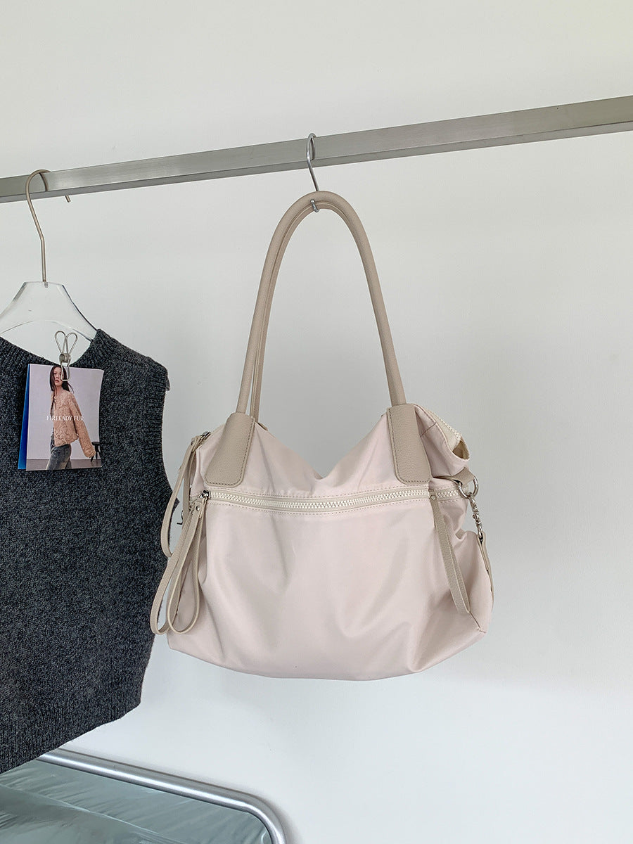 Women's College Fashion Pleated Design Nylon For Bags