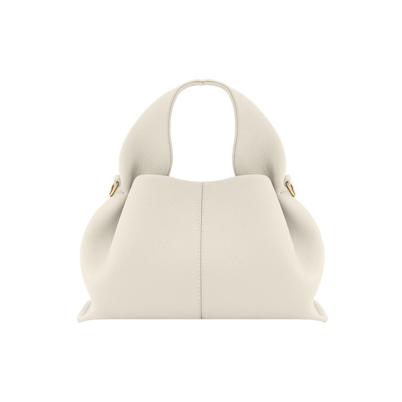 Durable Dumpling French Minority Cowhide Cloud Crossbody Bags