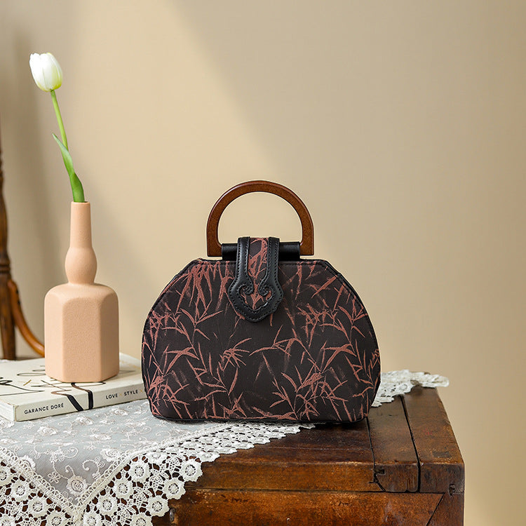 Printed Wooden Ancient Style Cheongsam Banquet Bags