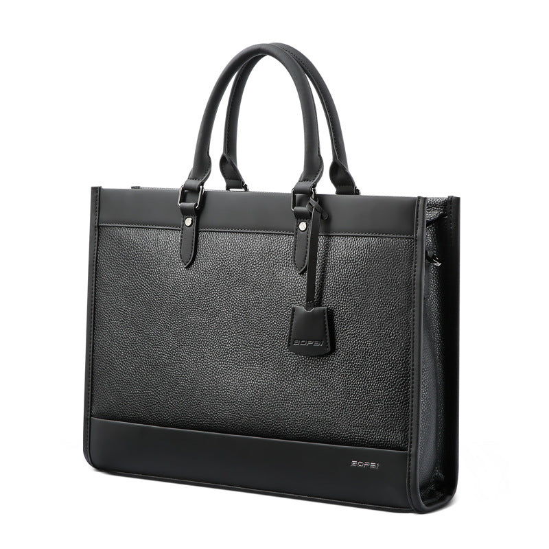Men's Genuine Leather Business Large Capacity Computer Bags