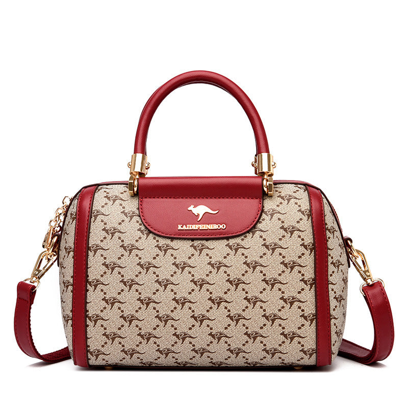 Women's Charming Fashion Printed Female Boston Handbags