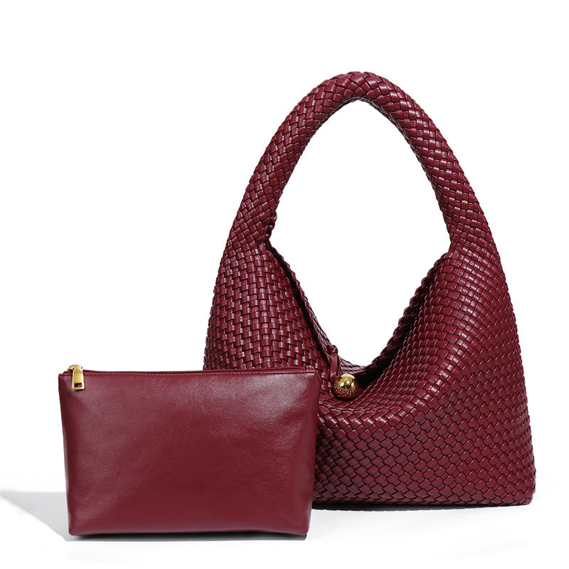 Fashion Large Capacity Hand-woven Dumpling Selenodont Armpit Bags