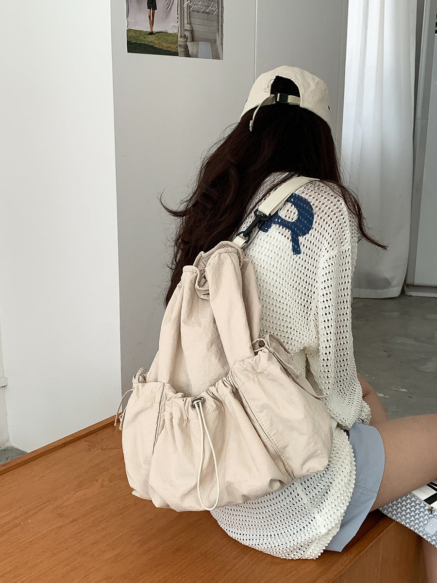 Large Capacity Pleated Commuter College Simple Backpacks