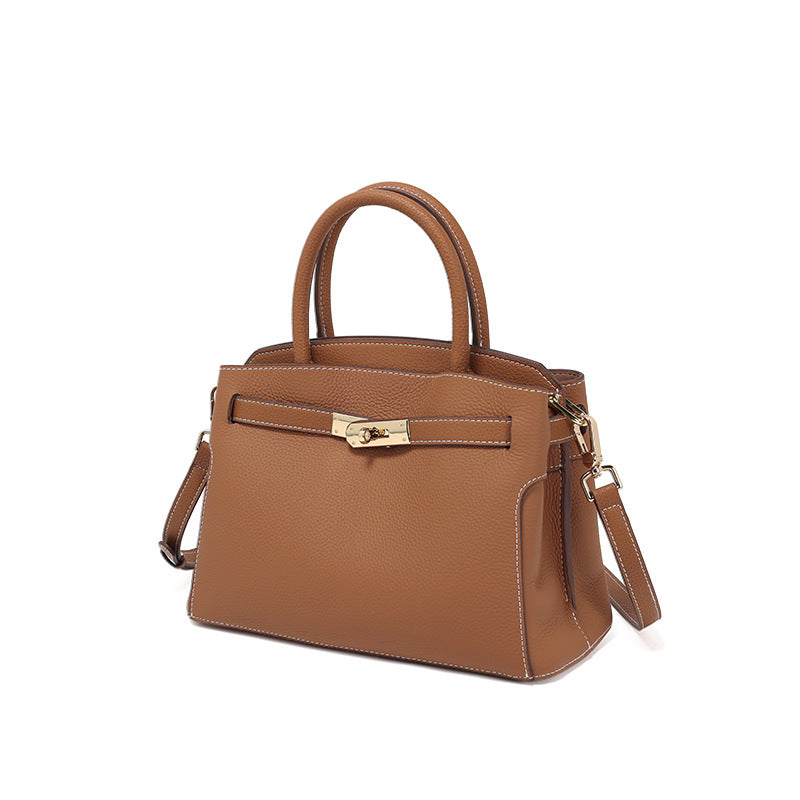Women's Large Capacity Light Luxury Genuine Leather Handbags