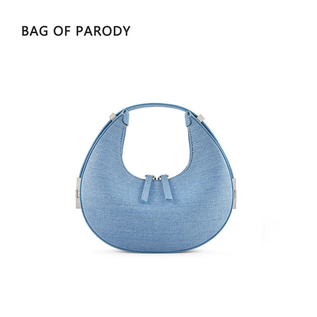 Women's Wedding High Sense Bridal Portable Soft Bread Handbags