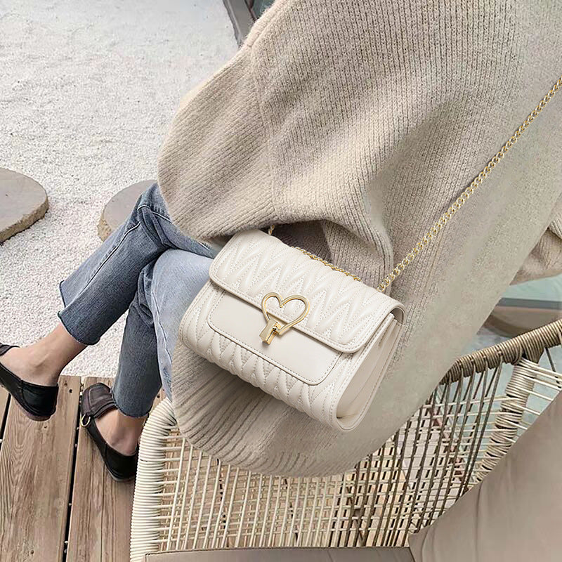Women's Summer Genuine Leather Chain Versatile Fashion Crossbody Bags