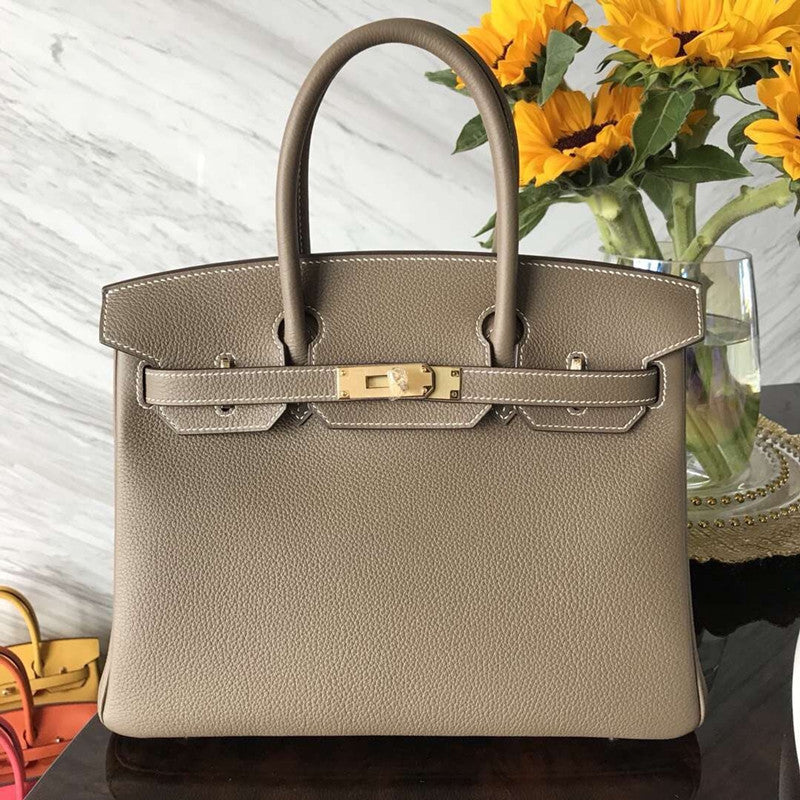 Women's First Layer Cowhide Lychee Pattern Leather Fashion Handbags