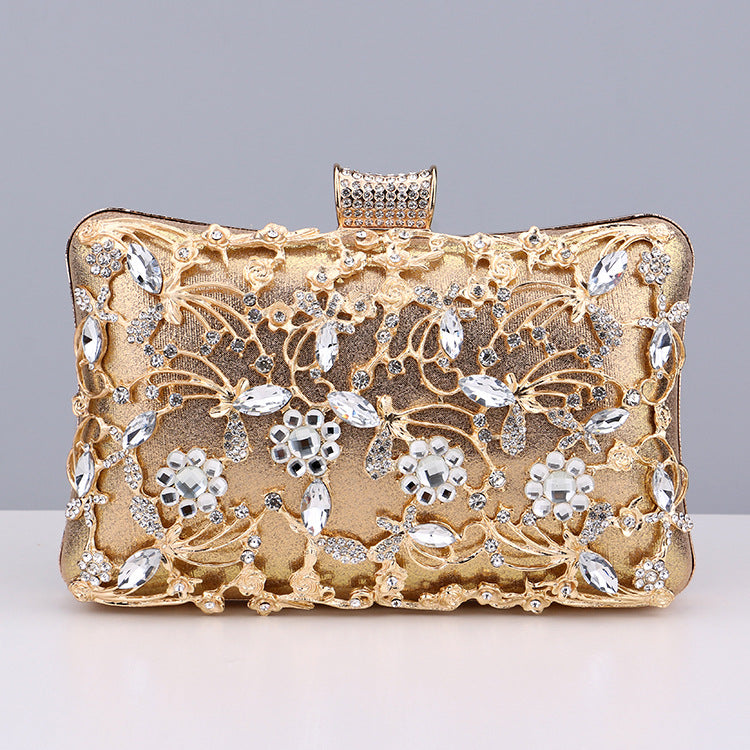 Women's Diamond Retro Banquet Hand Holding All Evening Bags