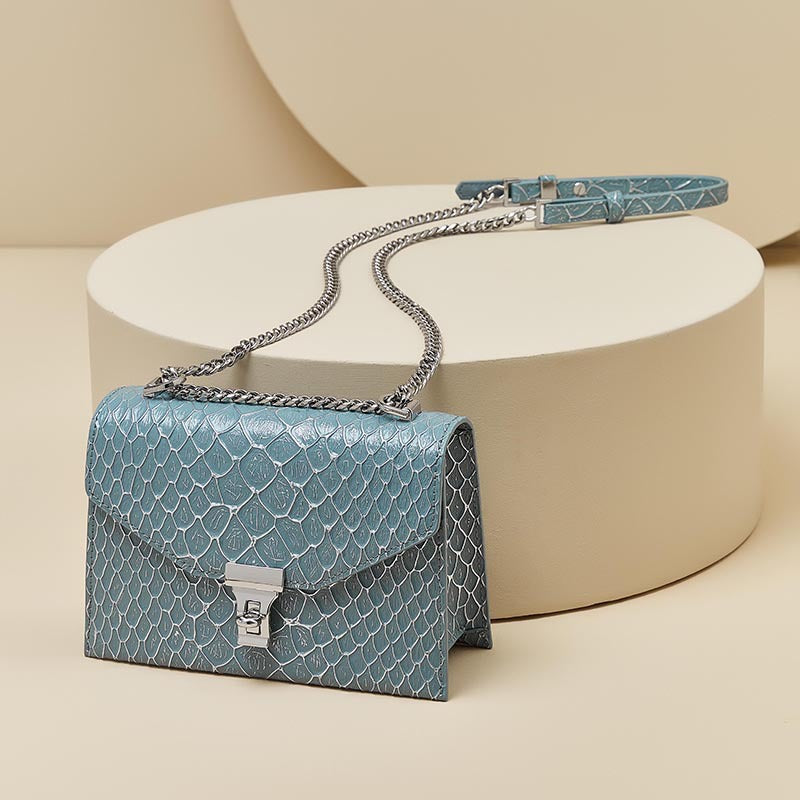 Women's Selected Genuine Leather Chain Summer High Crossbody Bags