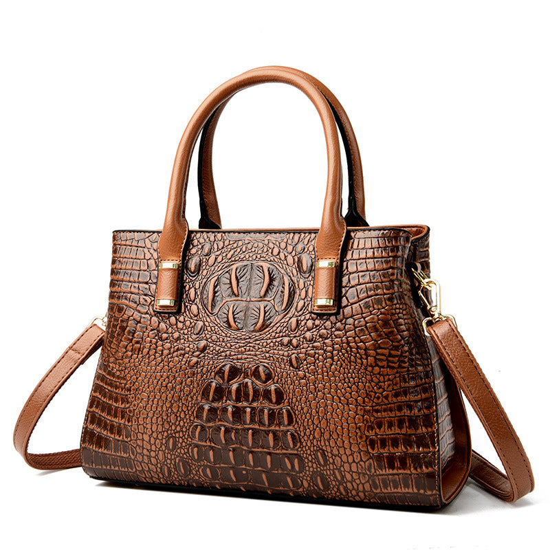 Women's Light Luxury Crocodile Pattern Soft Leather Handbags