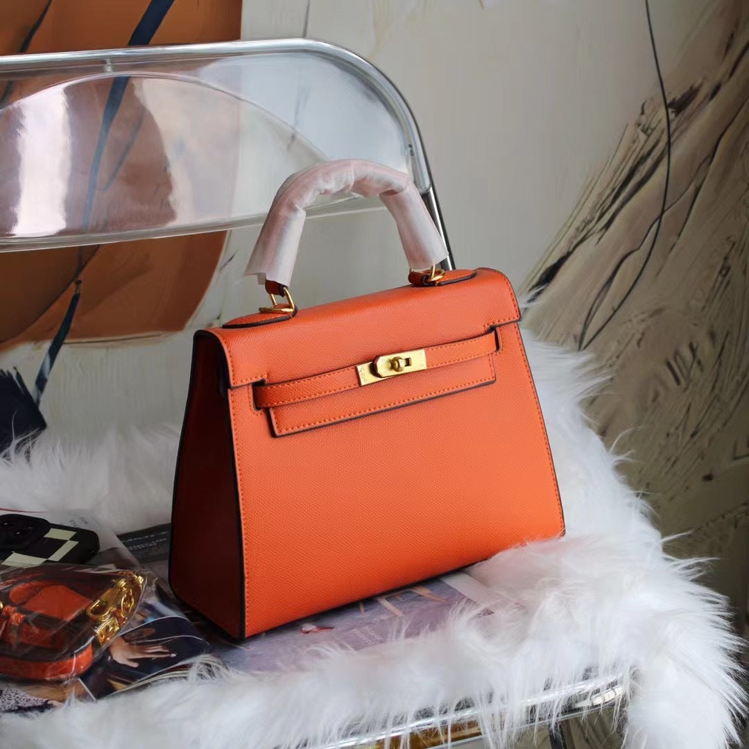 Women's Kelly Genuine Leather High-grade Handmade Hand Crossbody Bags