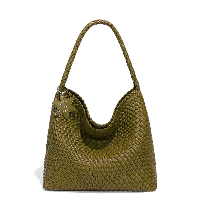 Women's Handmade Woven Large Capacity Commuter Portable Handbags