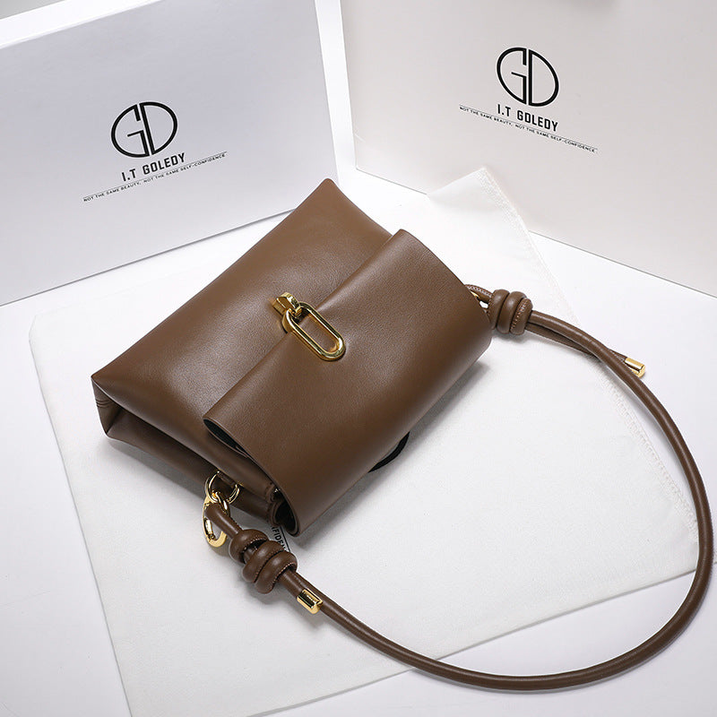 Women's Genuine Leather Niche Fashion Underarm Shoulder Bags