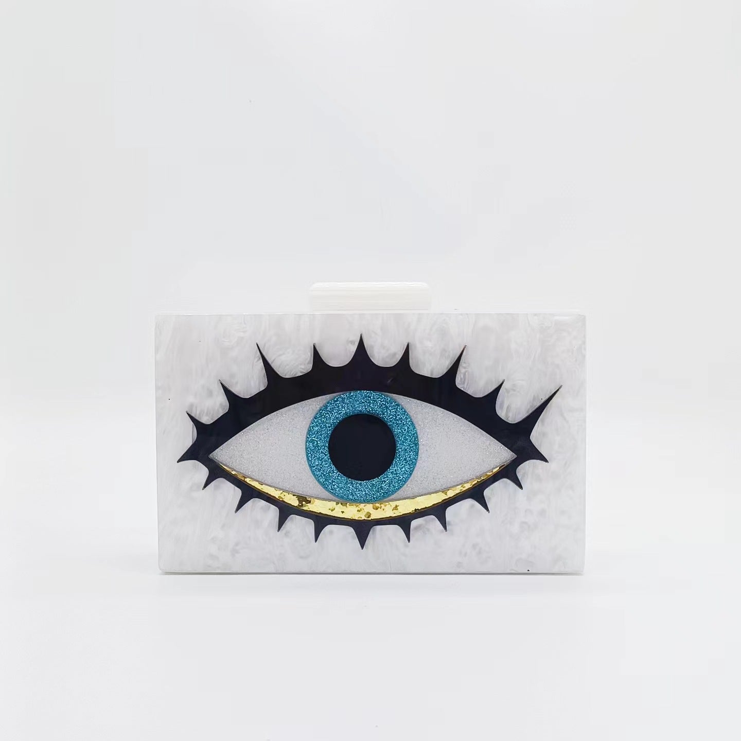 Trendy Acrylic Eye Dinner Clutch Chain Evening Bags