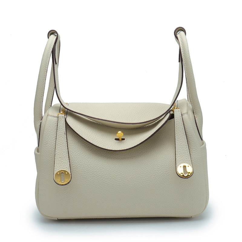 Layer Cowhide Lychee Pattern Lindy Doctor Genuine Leather Crossbody Bags