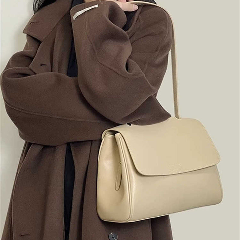Women's High-grade Portable Cowhide Simple Fashion Large Shoulder Bags