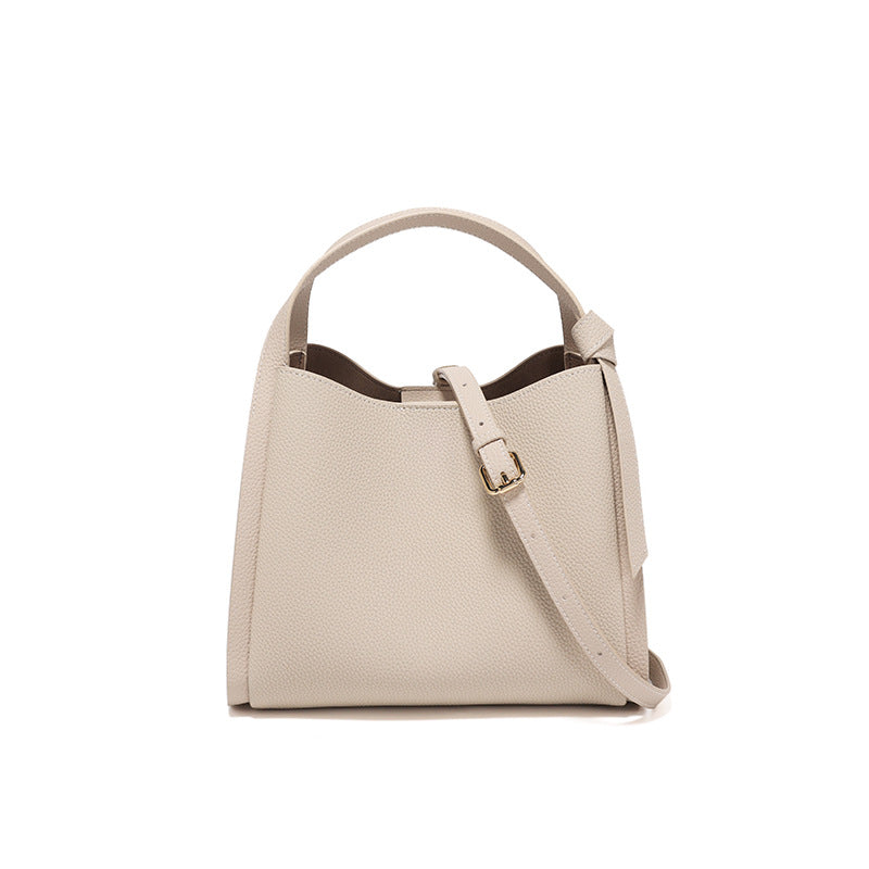 Women's High-grade Hand Basket Soft Cowhide Temperament Handbags