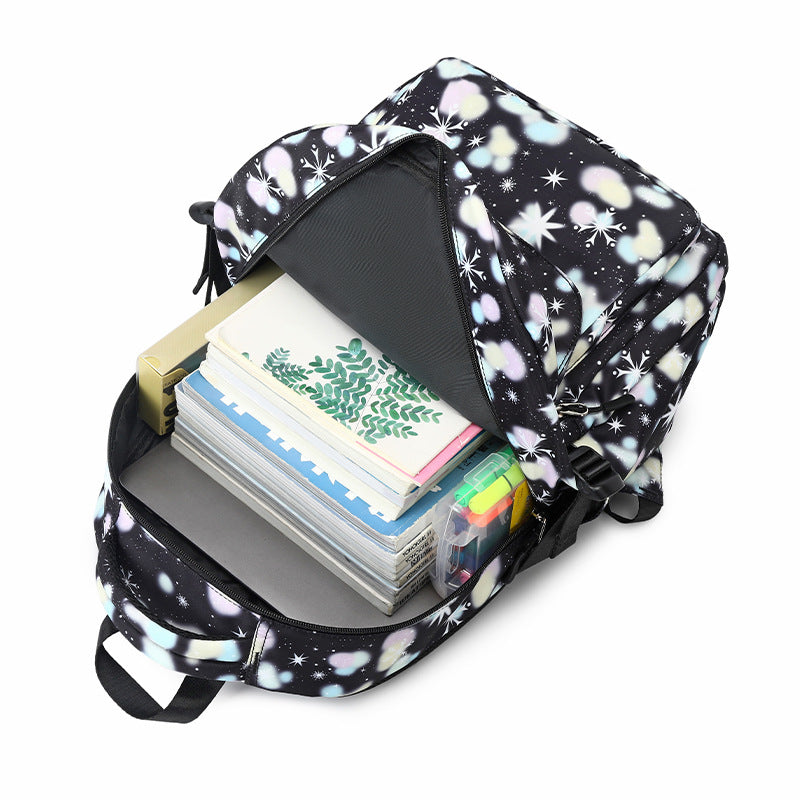 Two-piece Sweet Lady High Printing Waterproof Backpacks