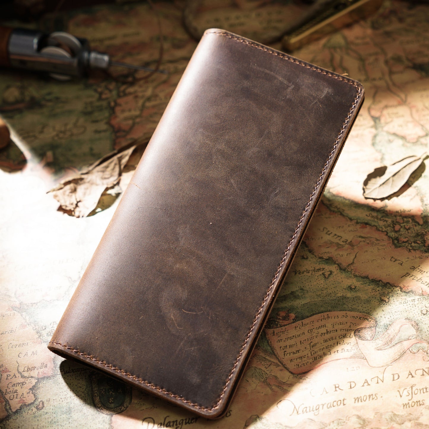 Men's Retro Crazy Horse Leather Genuine Cattlehide Men's Wallets