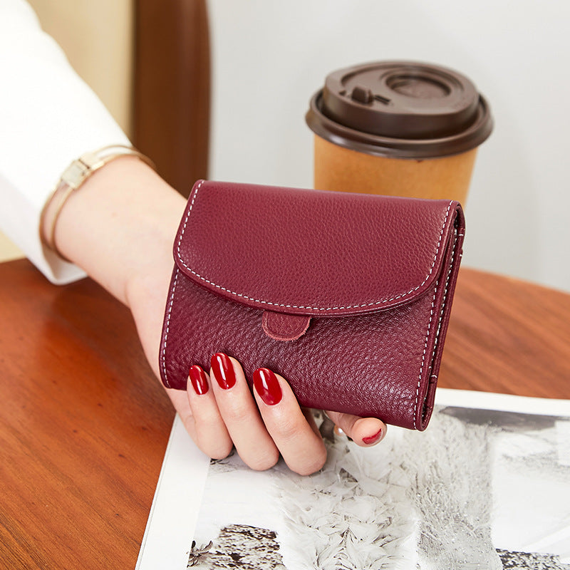 Women's Multi Slots Soft First Layer Cowhide Ladies Wallets