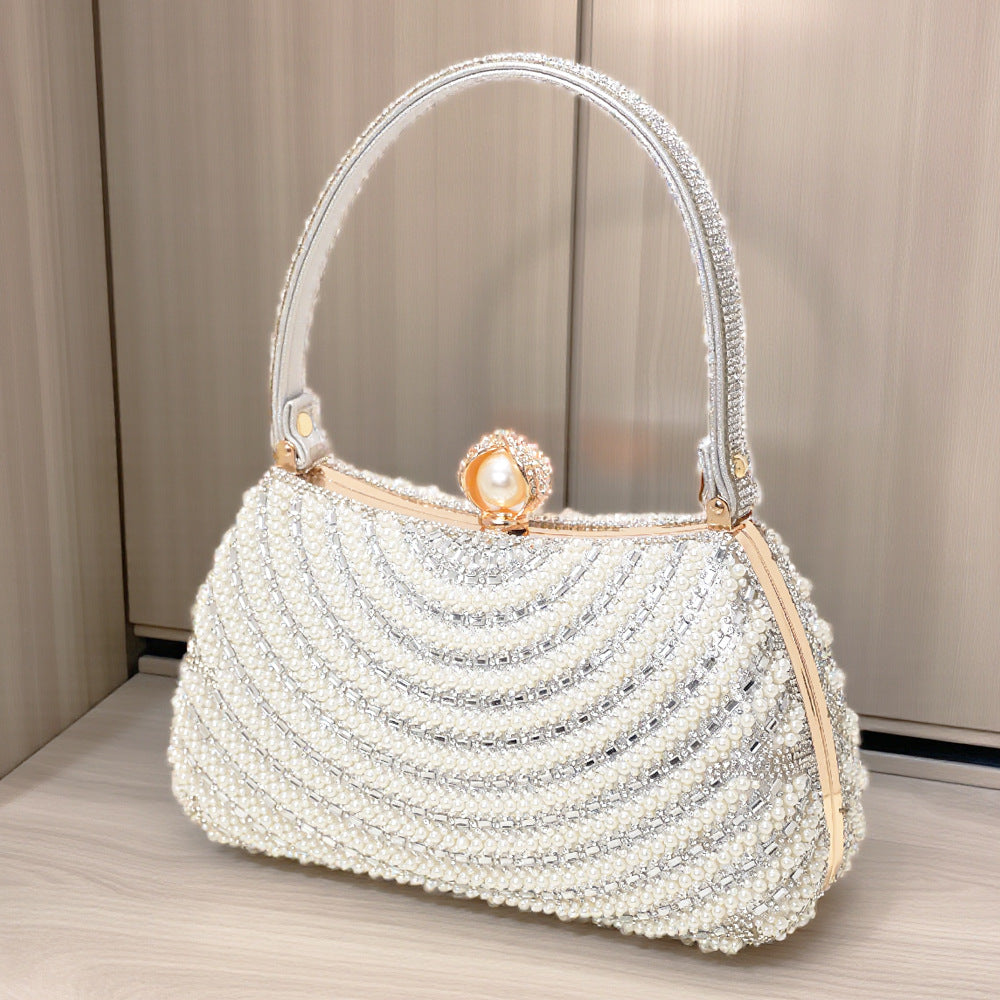 Women's Retro Beautiful Pearl Diamond Fashion Banquet Evening Bags